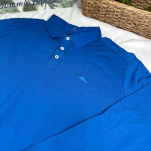Tommy Bahama Men's Vibrant Blue long sleeve Polo
